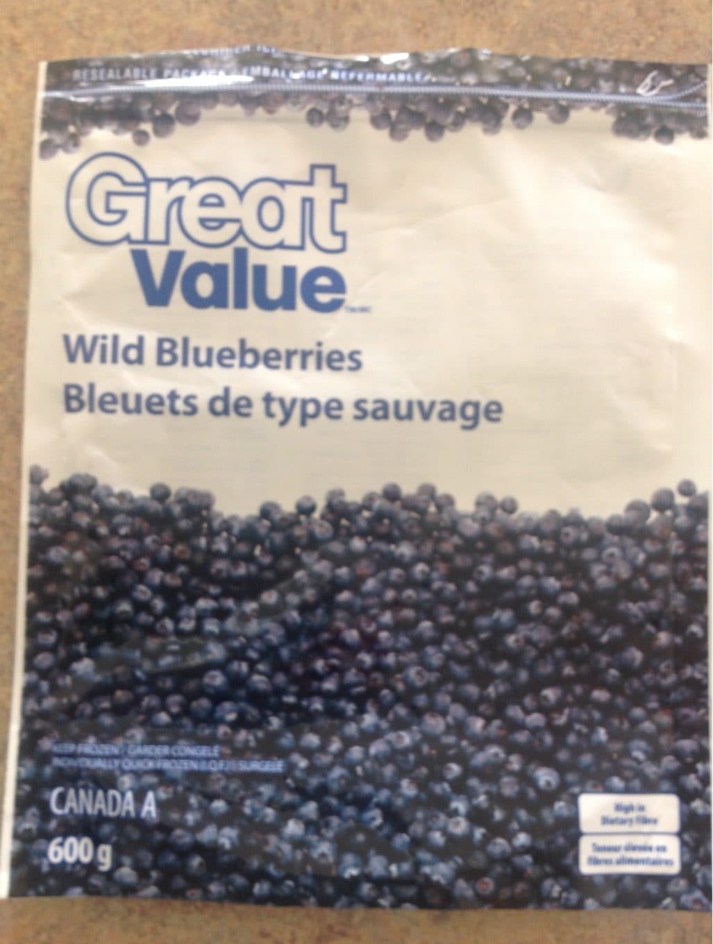 Great Value Bleuets de type sauvage packshot