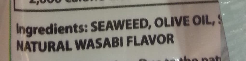 SeaSnax Wasabi Organic Roasted Seaweed Snack packshot