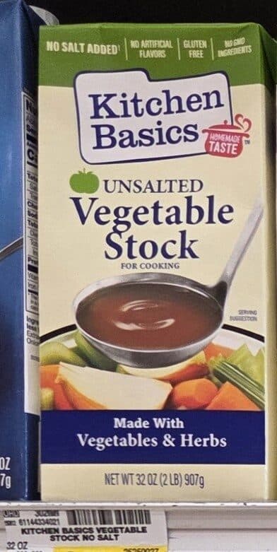 Kitchen Basics Unsalted Vegetable Stock for Cooking packshot