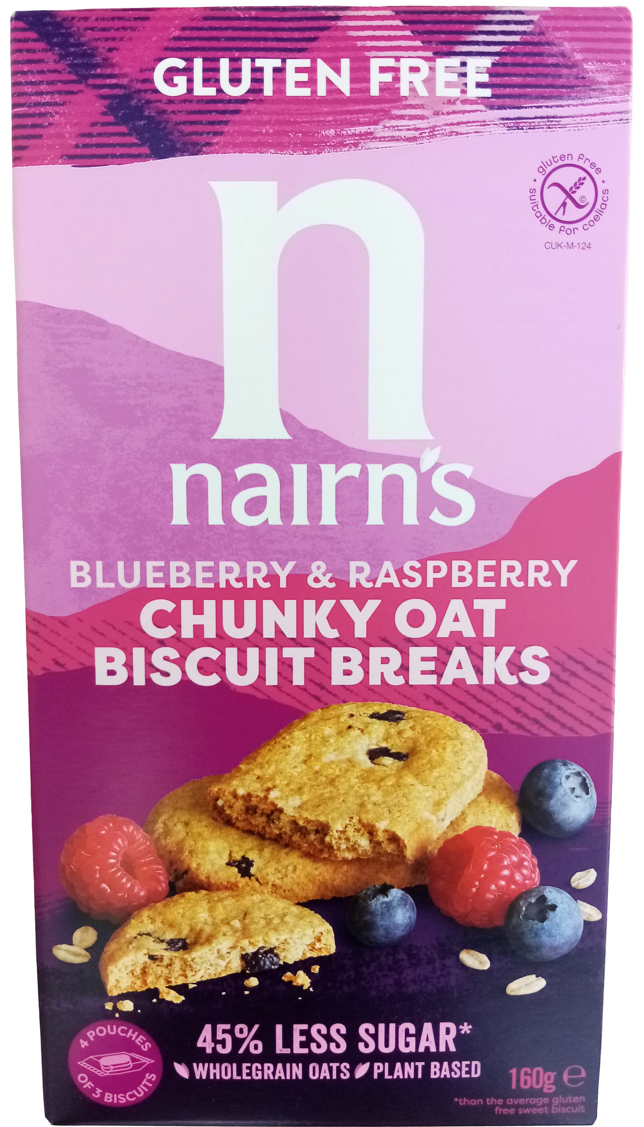 nairn's Blueberry & Raspberry Chunky Oat Biscuit Breaks packshot