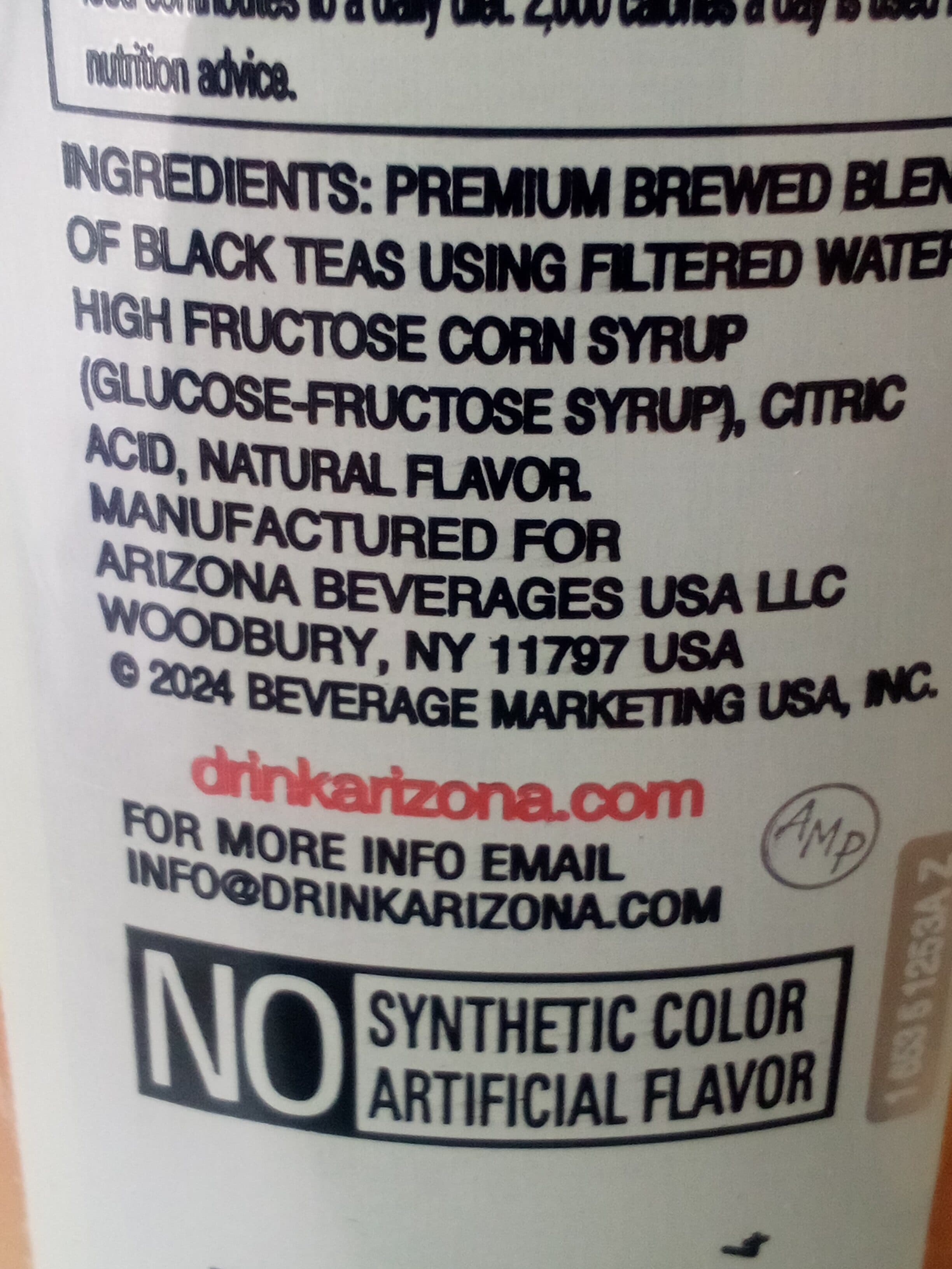Arizona Iced tea with pêche flavor packshot