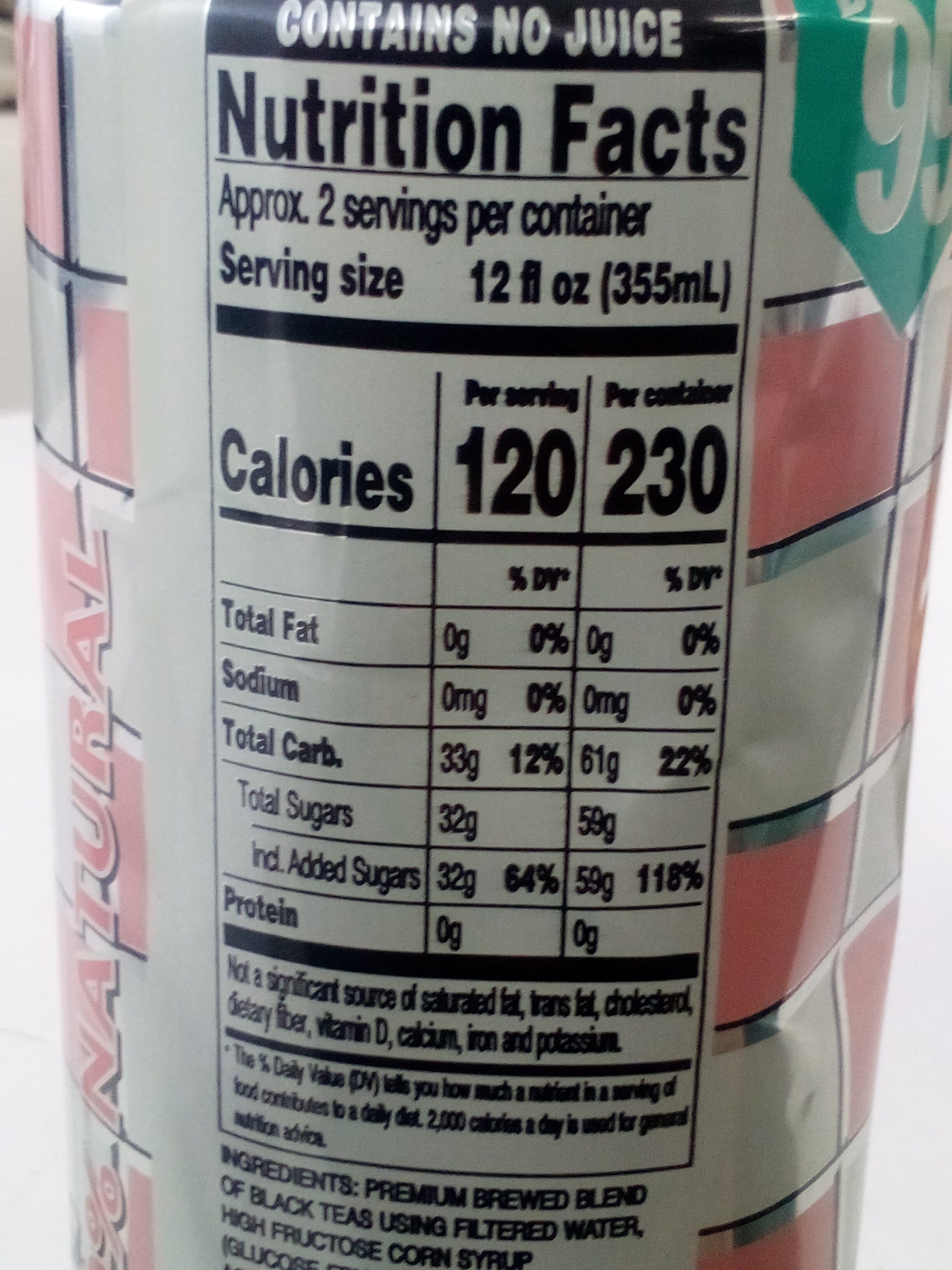Arizona Iced tea with pêche flavor packshot