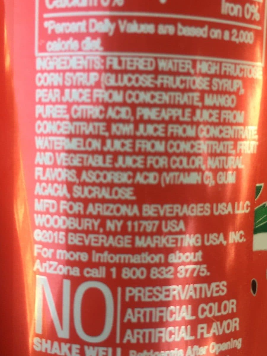 AriZona Watermelon Fruit Juice Cocktail packshot