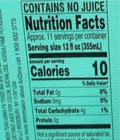 Arizona Diet Green Tea, Blueberry packshot