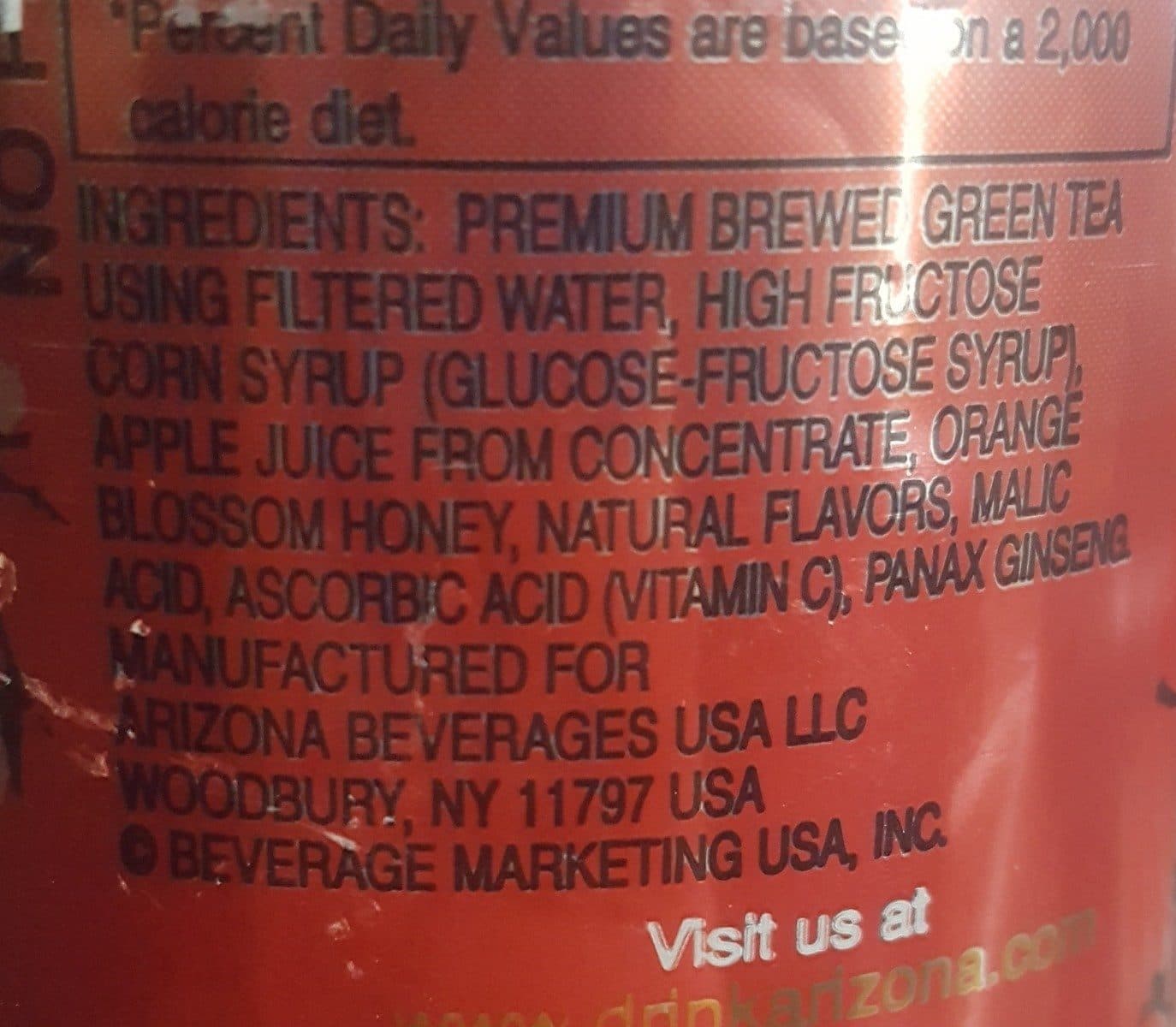 Arizona Arizona Green Tea Red Apple packshot