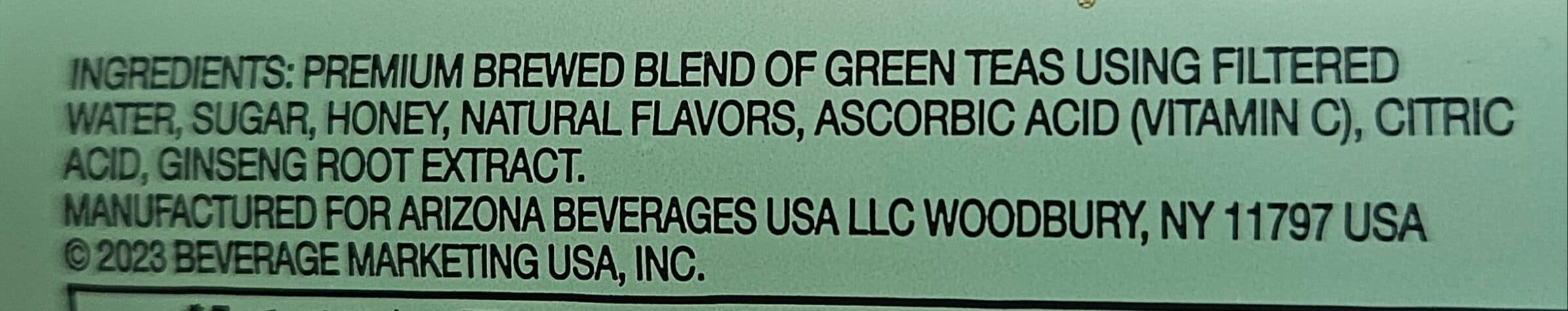 AriZona Arizona Green Tea With Ginseng And Honey packshot