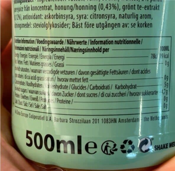 Open Food Facts Original Green Tea with Honey packshot