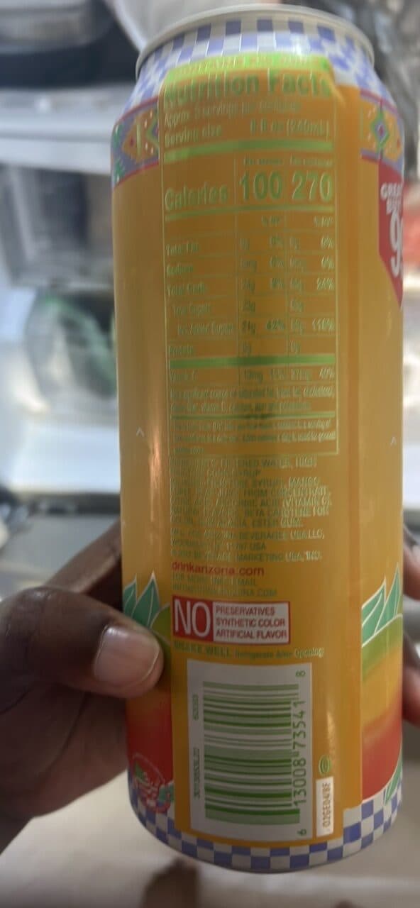 AriZona Mucho Mango Fruit Juice Cocktail packshot