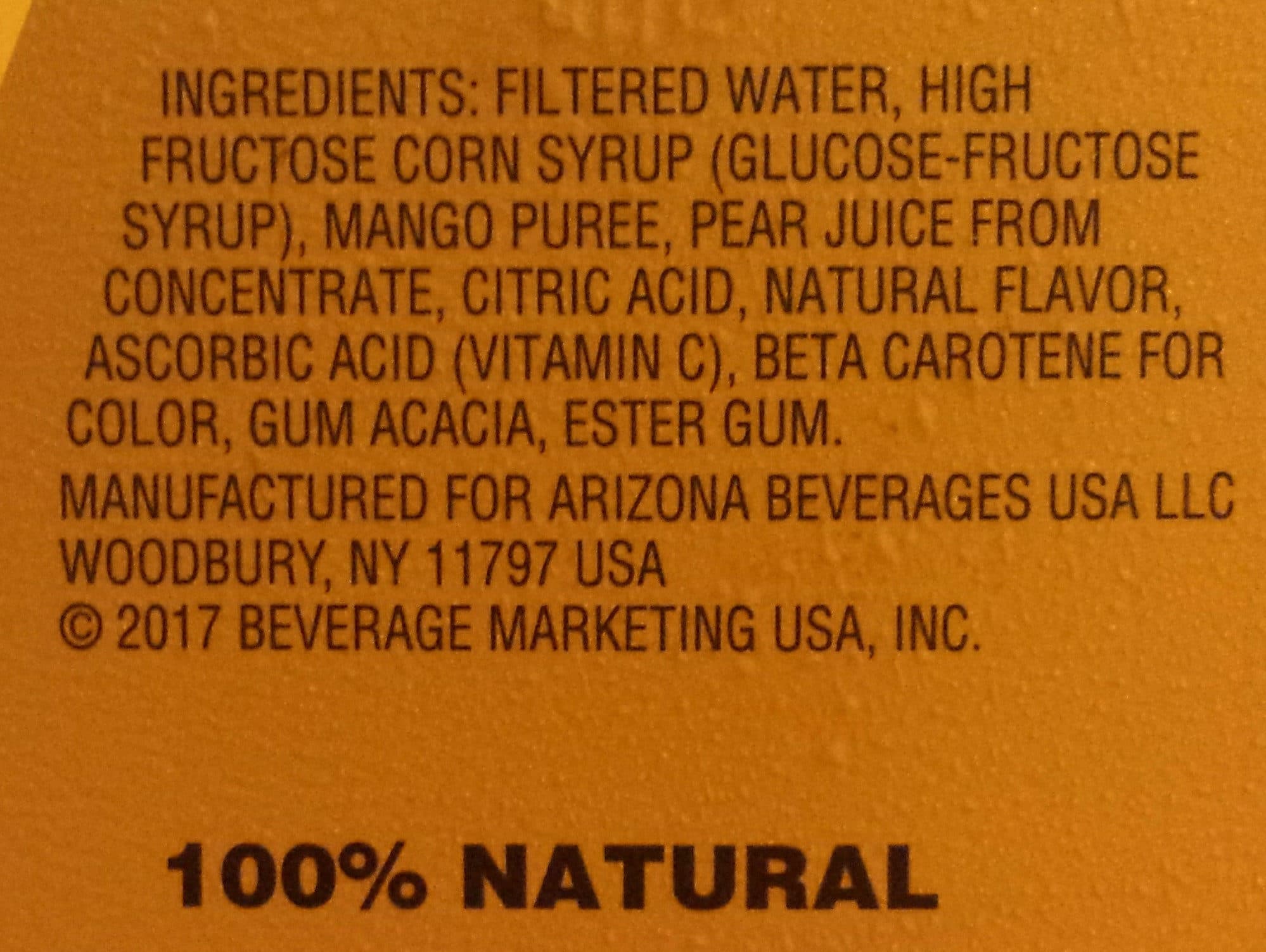 Arizona Mucho Mango Fruit Juice Cocktail packshot