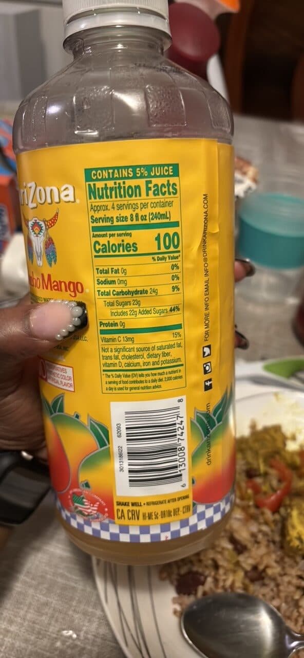 AriZona Mucho Mango Fruit Juice Cocktail packshot
