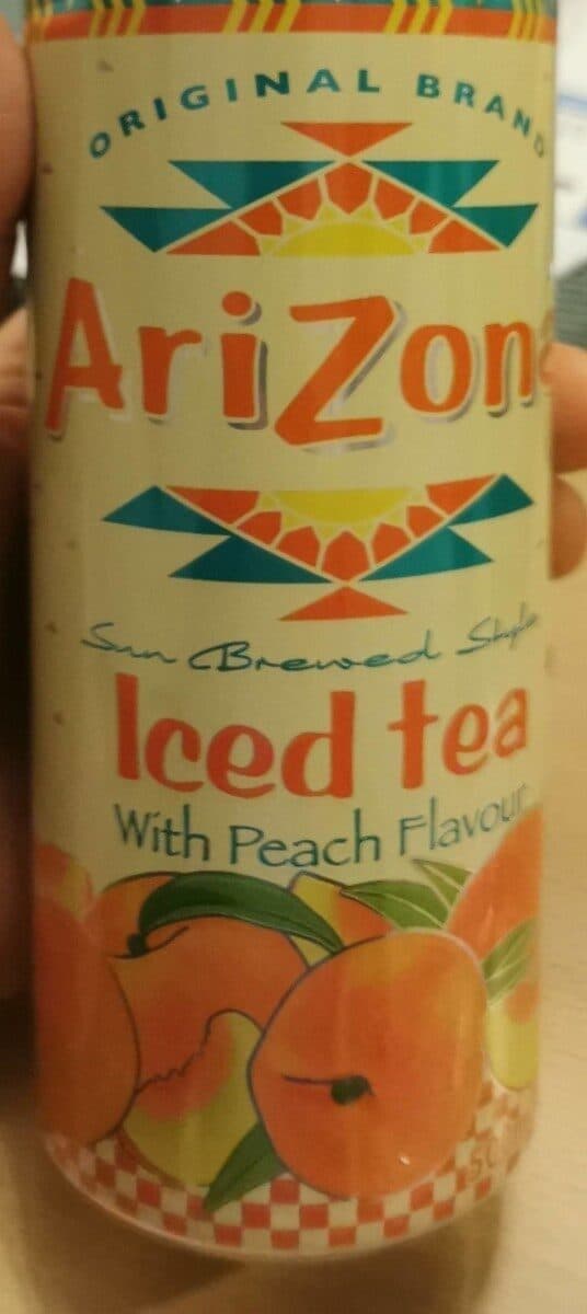 AriZona iced tea peach flavour packshot