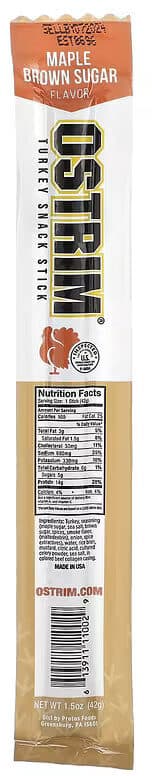 Ostrim Ostrim, Turkey Snack Stick, Maple Brown Sugar packshot