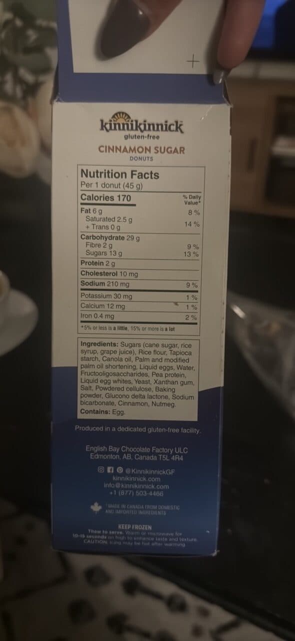 kinnikinnick CINNAMON SUGAR DONUTS packshot