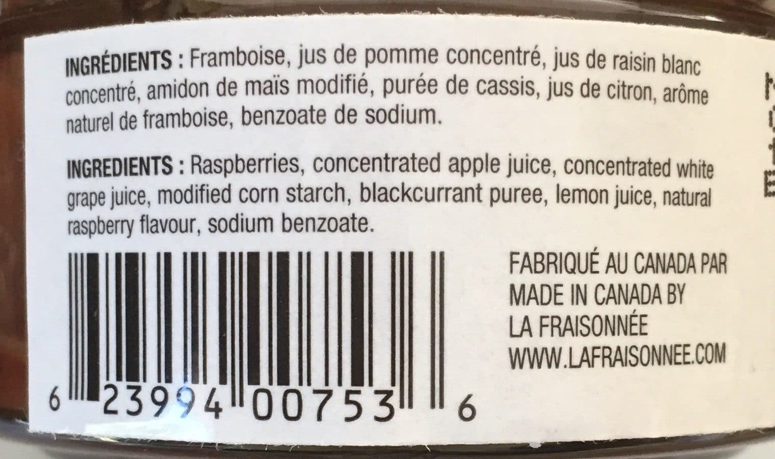 La fraisonnée Tartinade framboise packshot