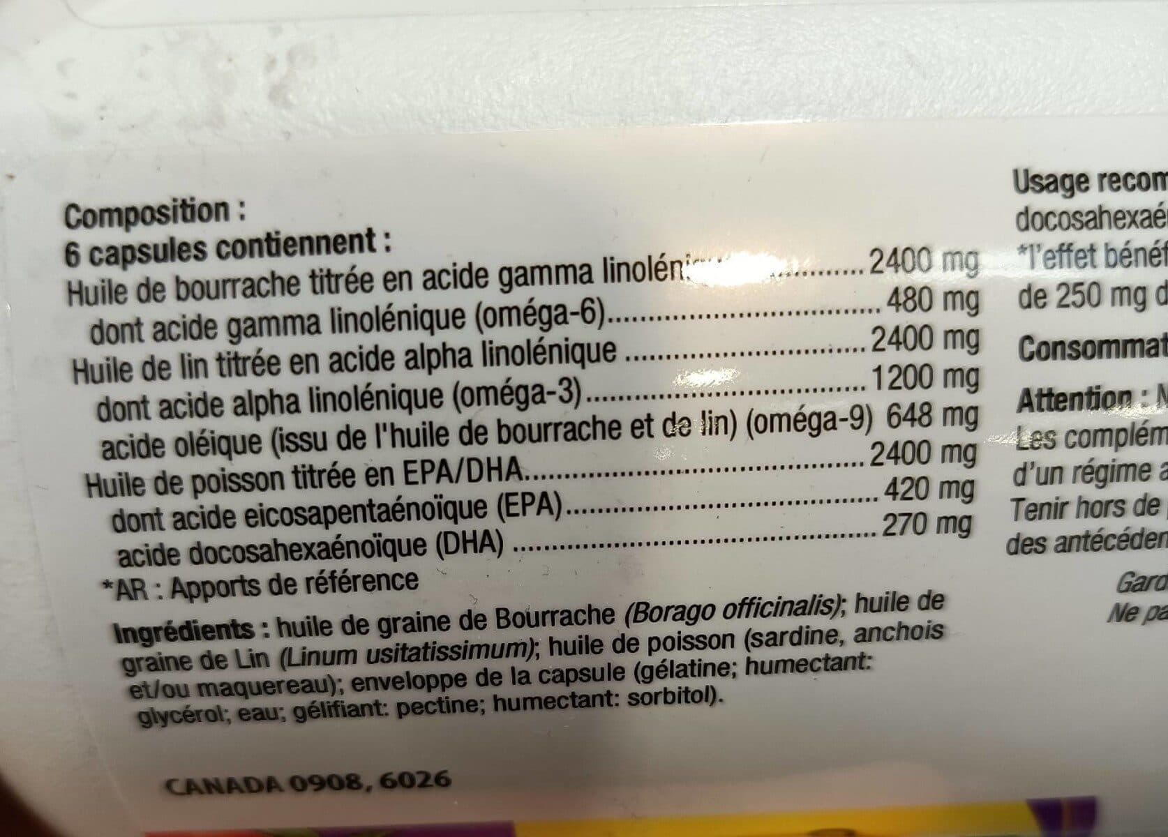 Open Food Facts Webber Naturals omega 3-6-9 packshot