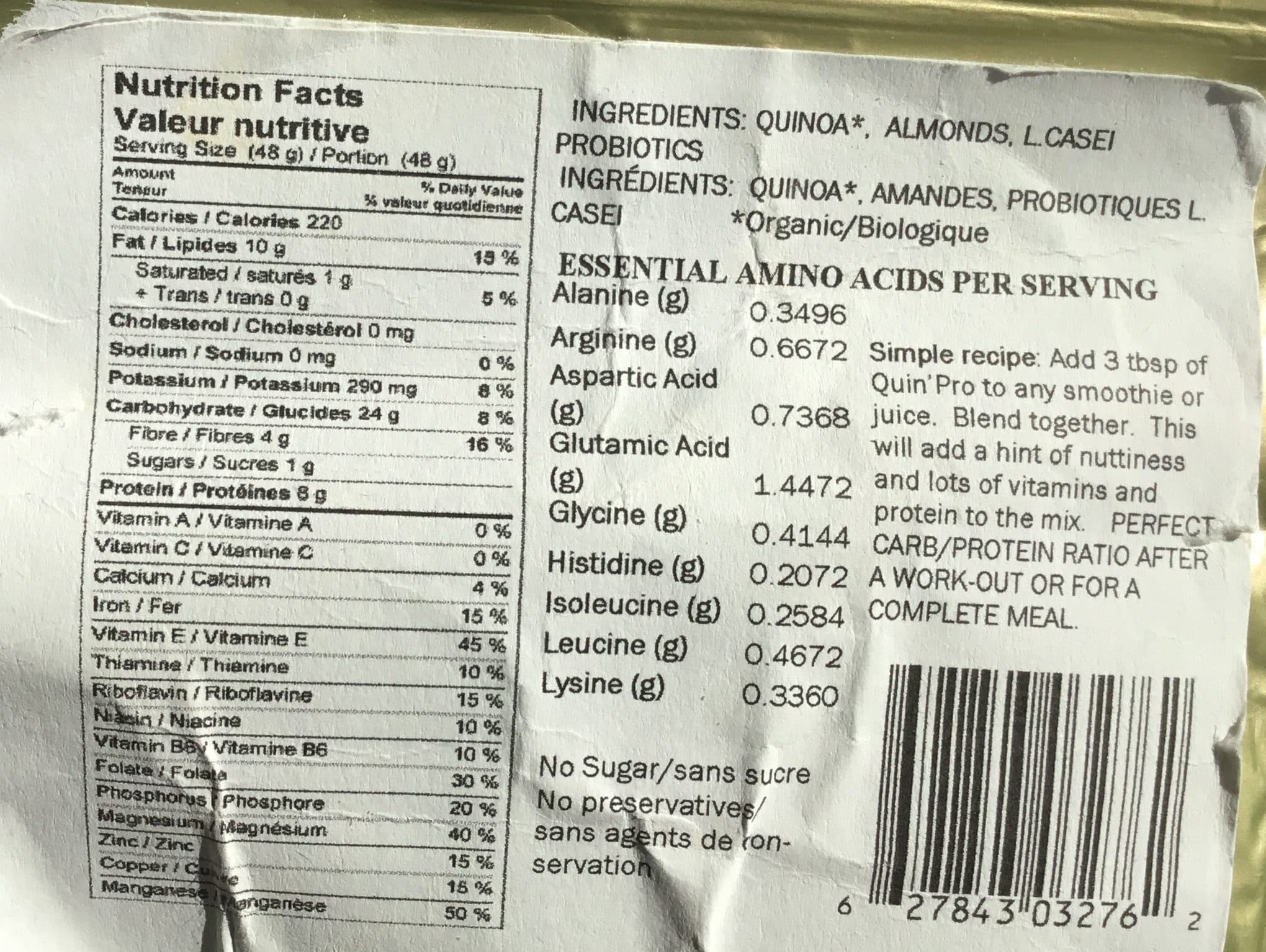 Quin'Pro Poudre de Quinoa avec Probiotiques packshot