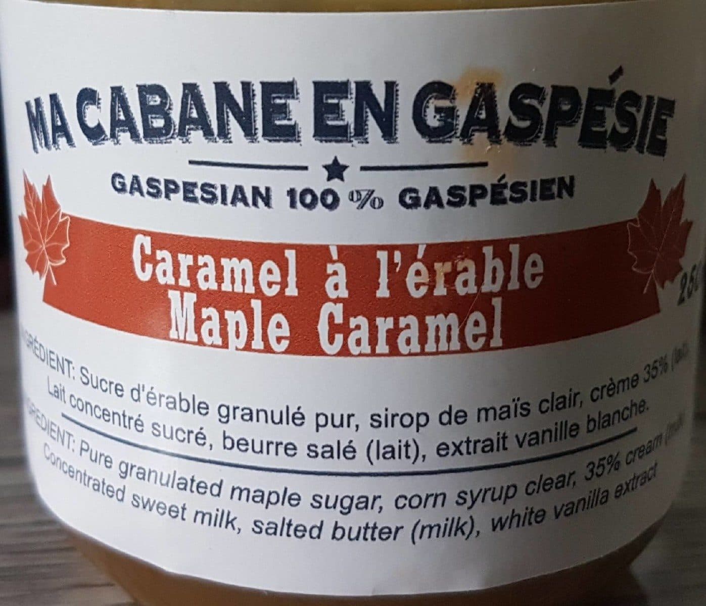 Open Food Facts Caramel à l'érable packshot