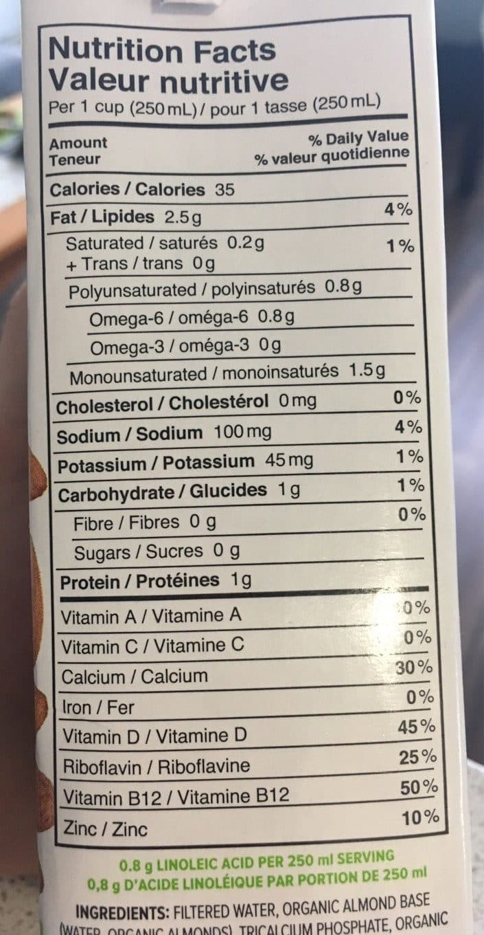 Liquid Nutrition Boisson origine aux amandes non sucrée packshot