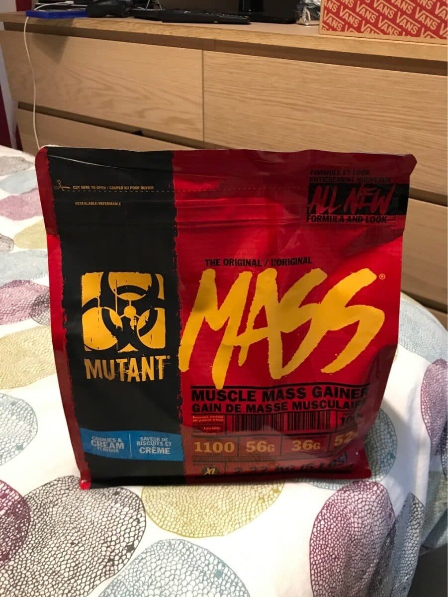 Mutant Mass Muscle Mass Gainer Cookies & Cream Flavour packshot