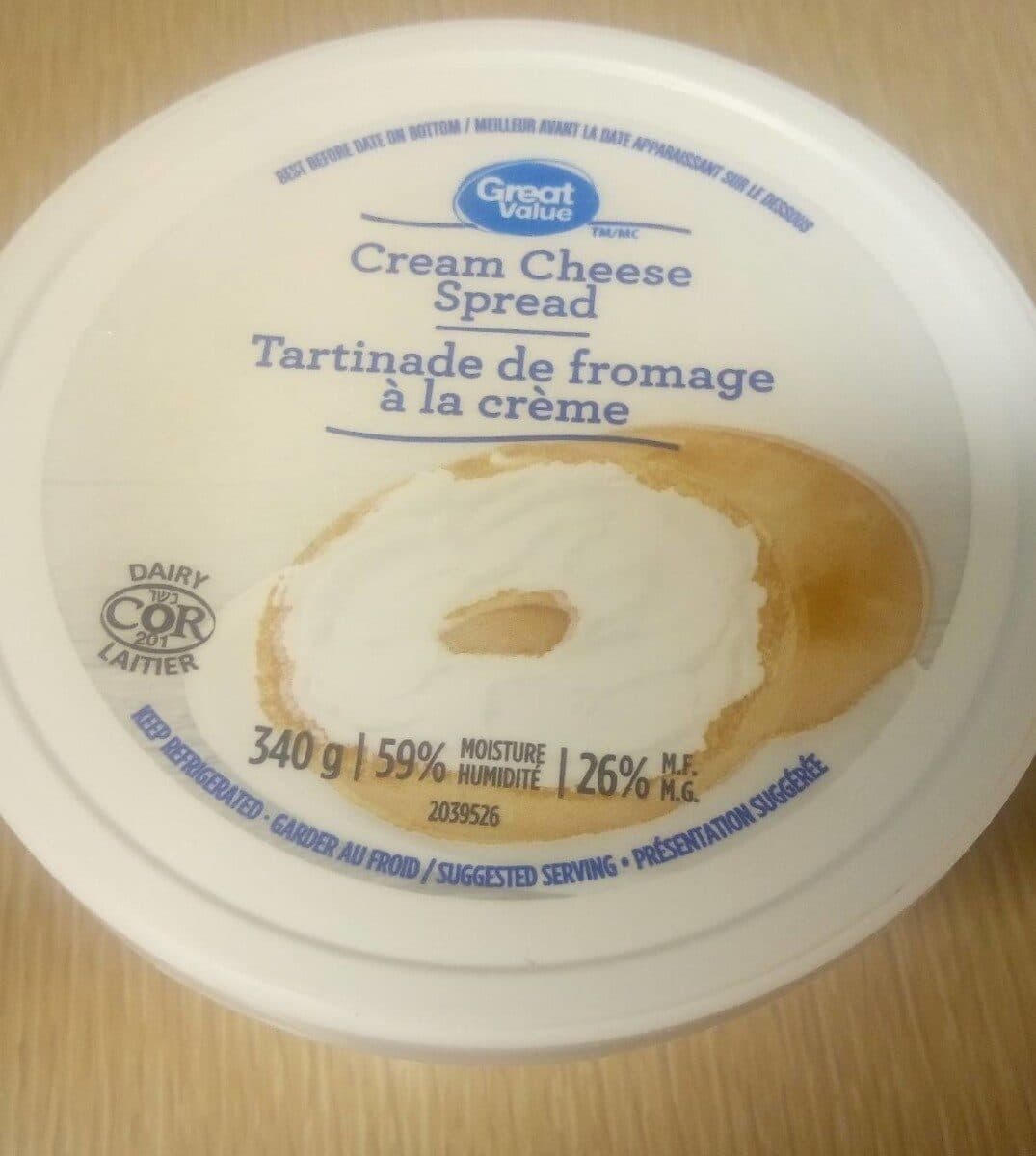 Great Value Tartinade de fromage à la crème packshot
