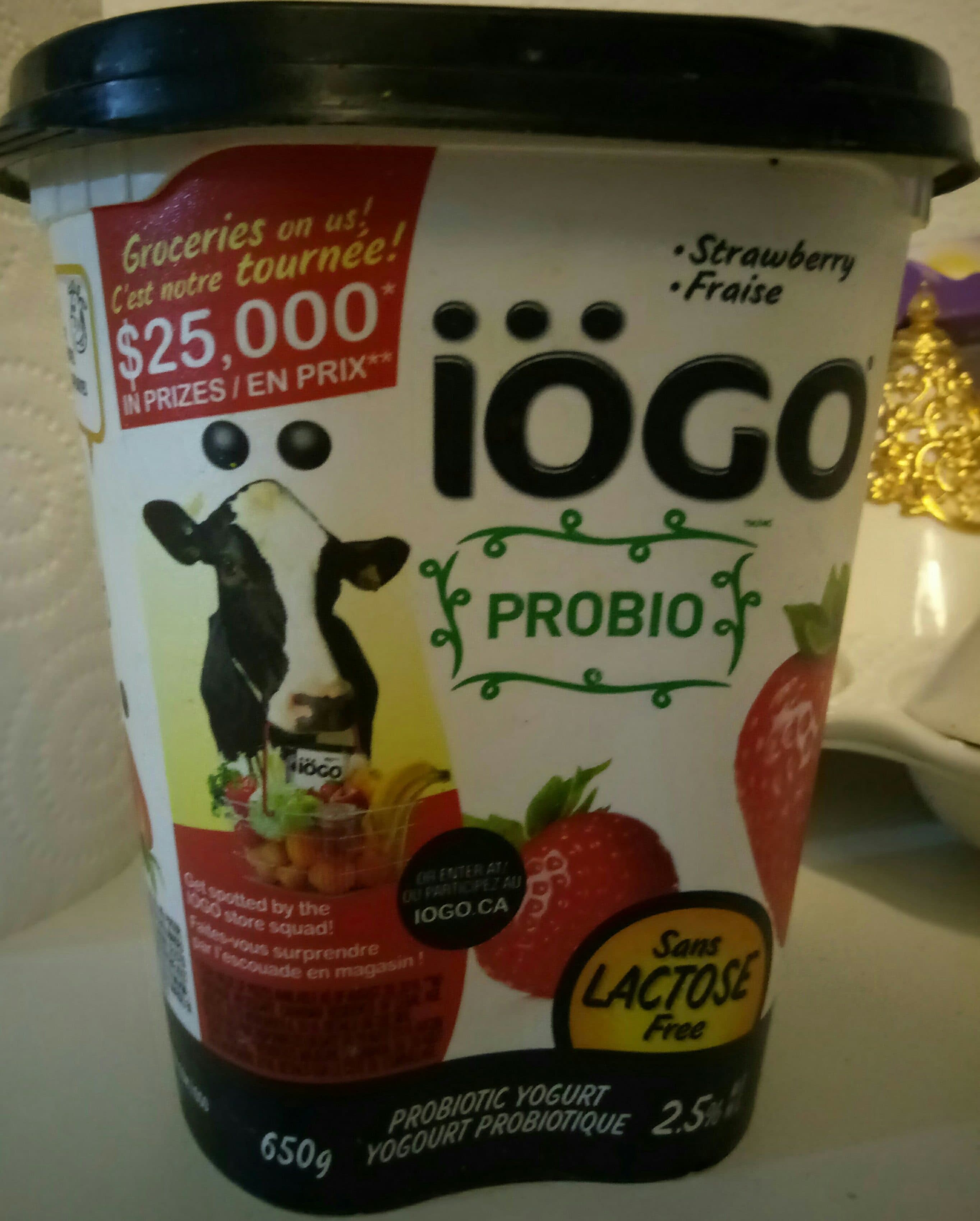 Ultima Yogourt Iogo Probiotique 2.5% Sans Lactose (fraises) packshot
