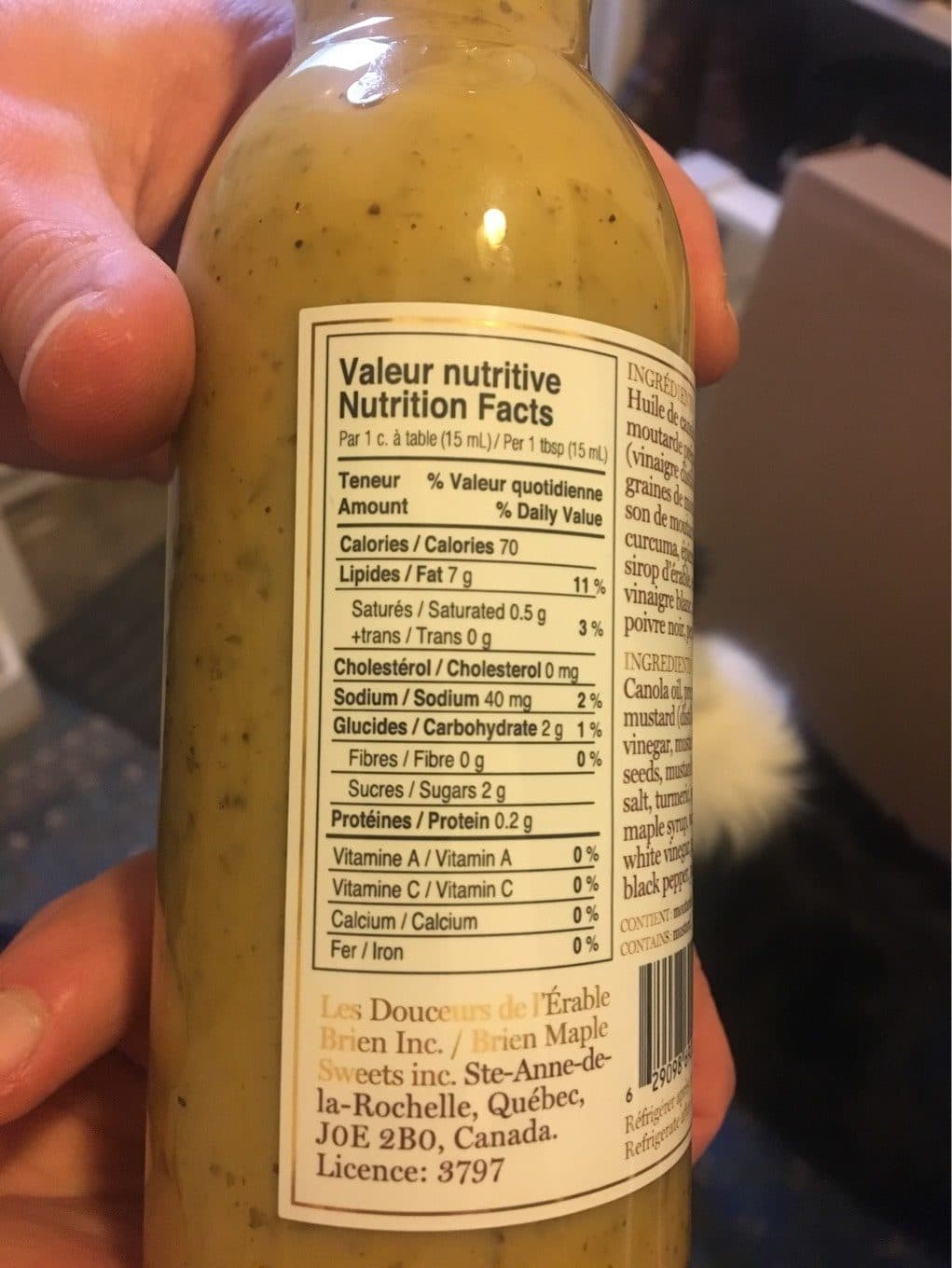 Brien Brien Marinade Moutarde Et érable 350ML packshot