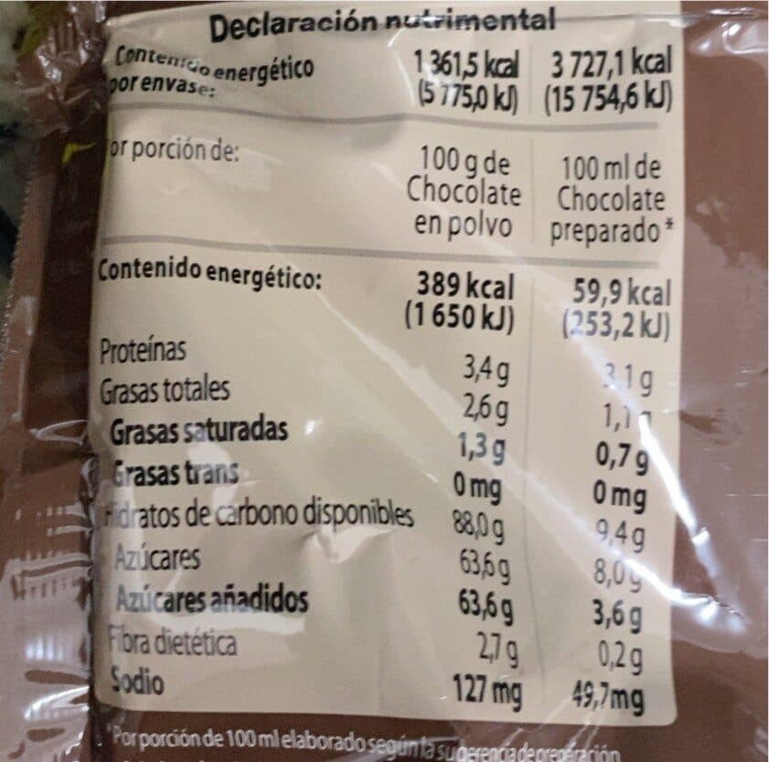 Don gustavo Chocolate en polvo granulado packshot