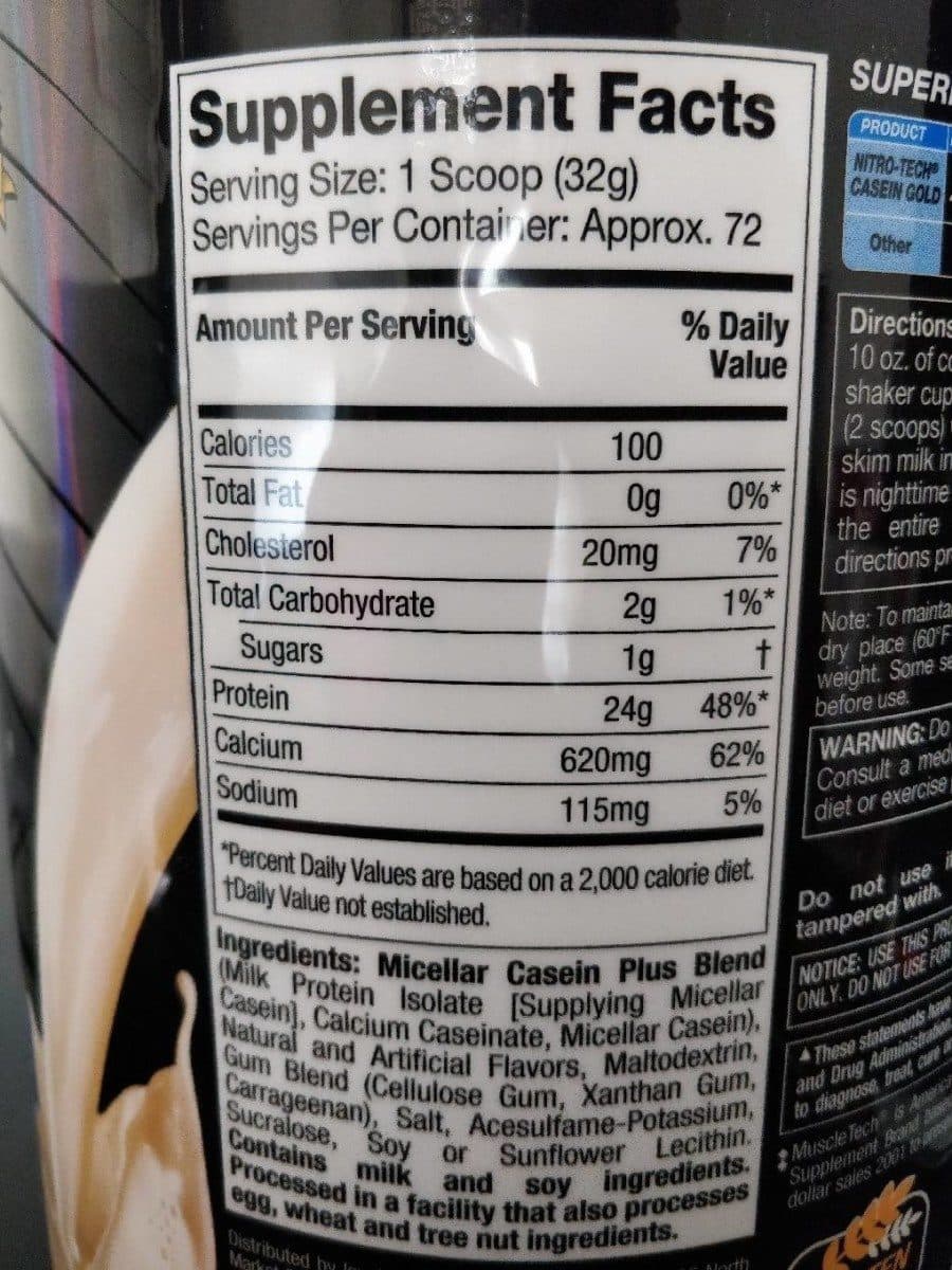 Muscletech Nitro Tech Casein Gold packshot