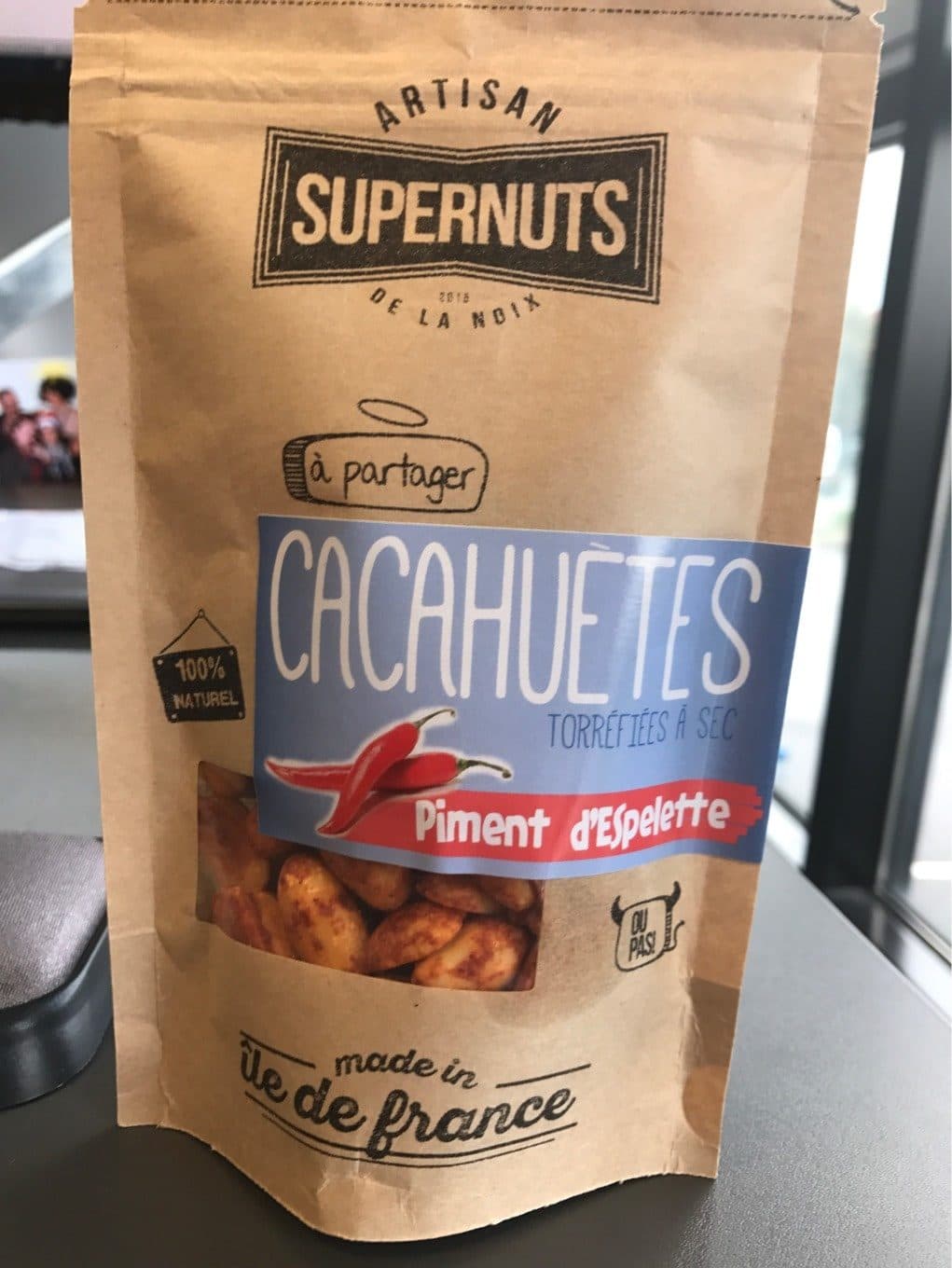 Supernuts Cacahuètes torréfiées a sec Piment d'espelette packshot