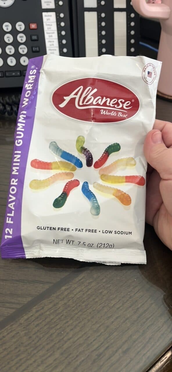 Albanese 12 Flavor Mini Gummi Worms packshot