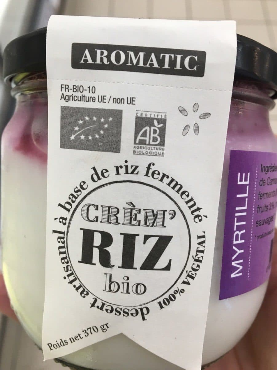 TerraCoopa Crèm’riz bio myrtille packshot