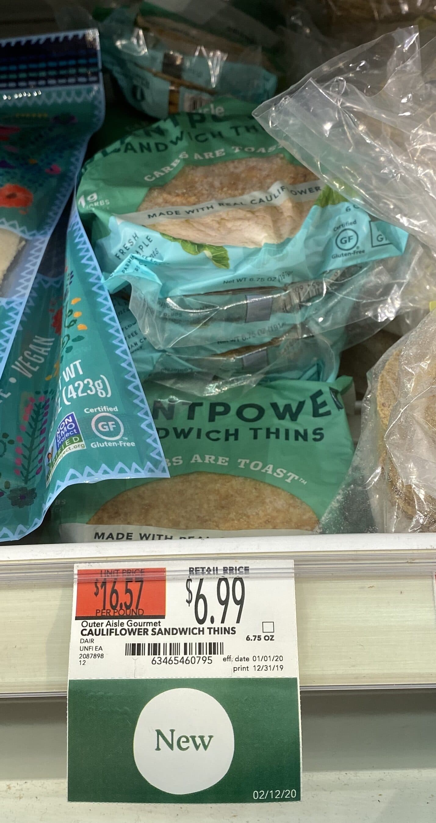 Asm/Advanced Sports Marketing Inc. Outer Aisle, Cauliflower Sandwich Thins, Cauliflower packshot