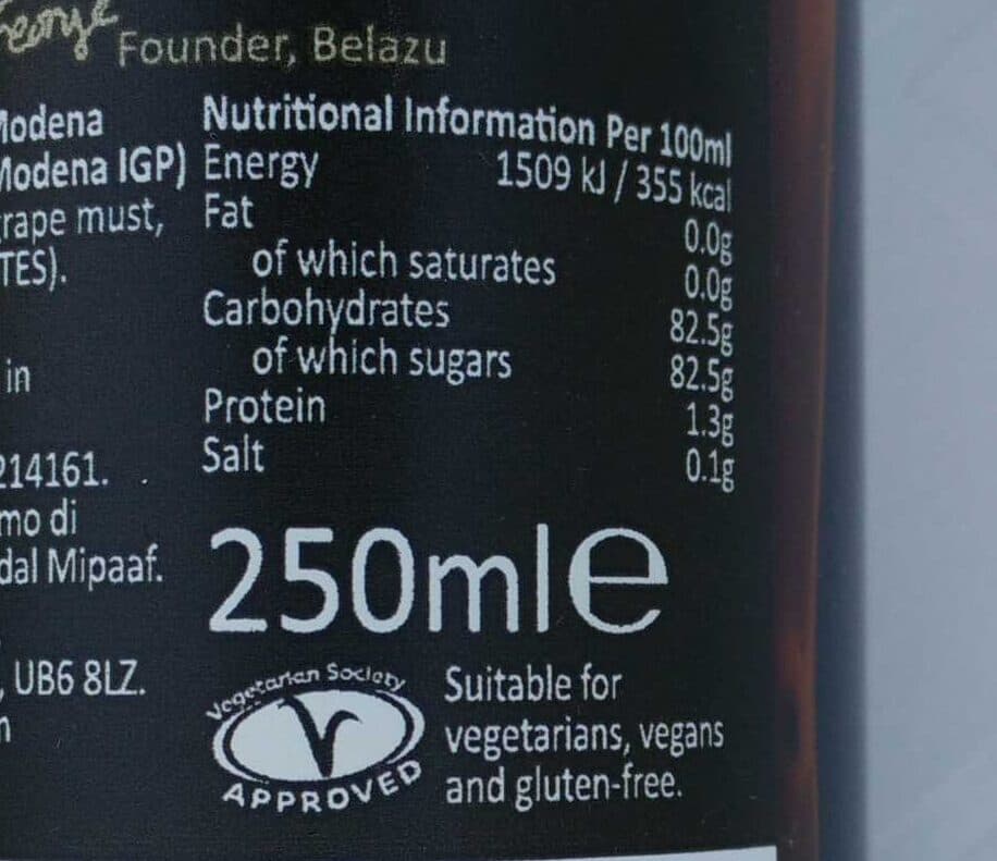 Belazu Balsamic vinegar packshot