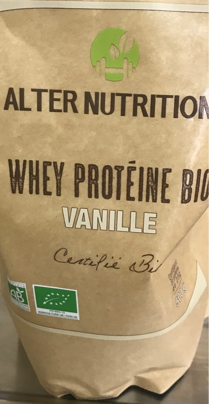 Alter Nutrition whey proteine bio vanille packshot