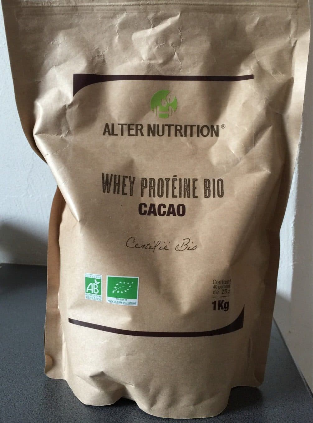 Alter Nutrition Whey protéine bio packshot