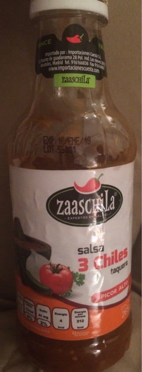 Zaaschila Salsa 3 chiles packshot