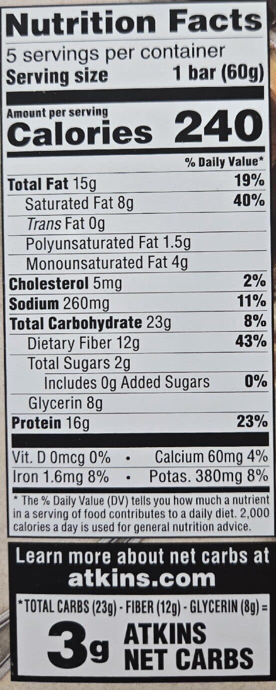 Atkins Meal bars packshot