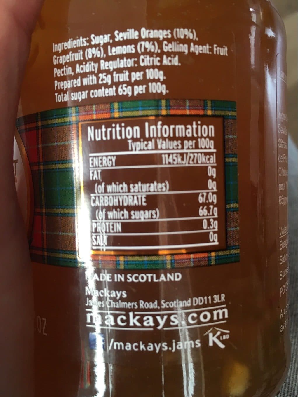 Mackays Three Fruit Marmalade - Orange, Grapefruit & Lemon packshot