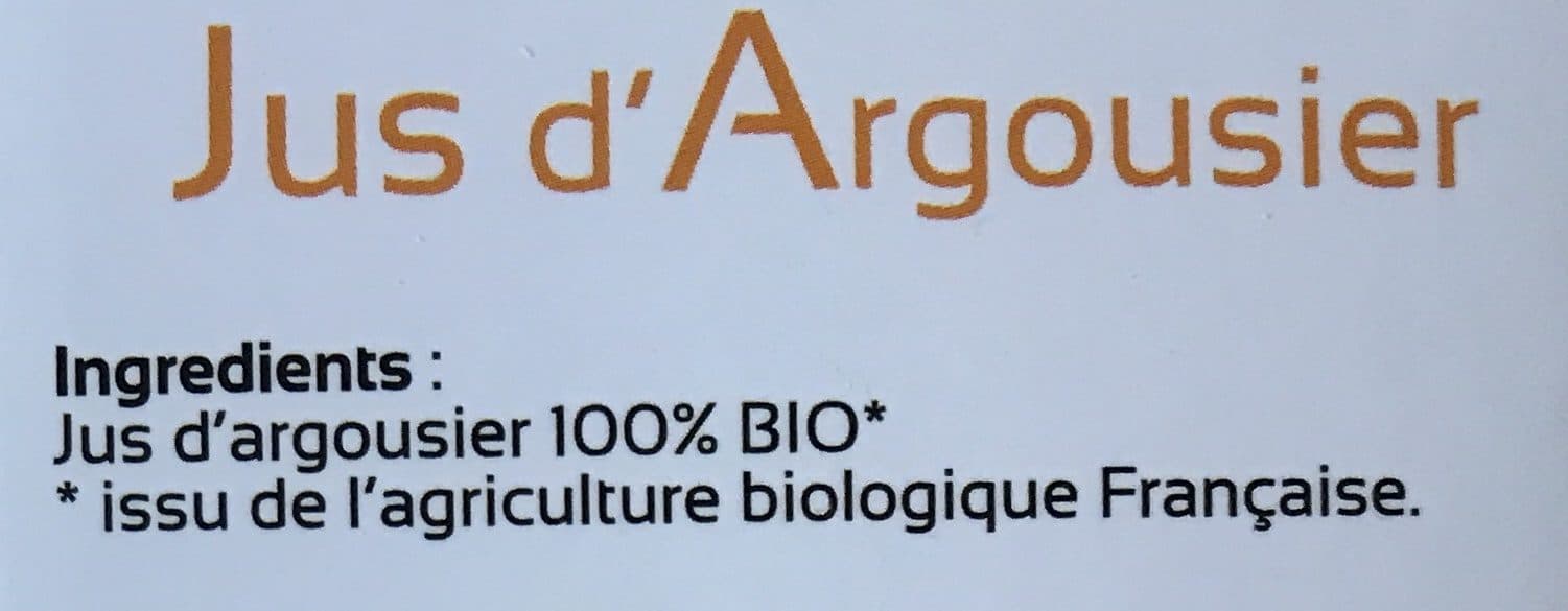 Biokhaan Jus d’argousier packshot