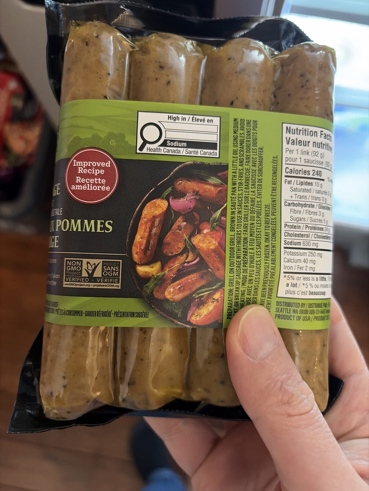 Field Roast Smoked Apple & Sage Plant-Based Sausages packshot