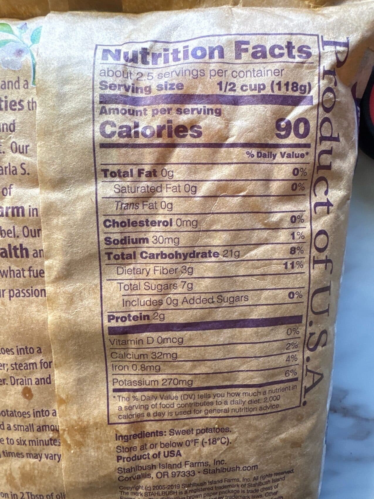 Stahlbush Sweet Potatoes Sweet Potatoes packshot