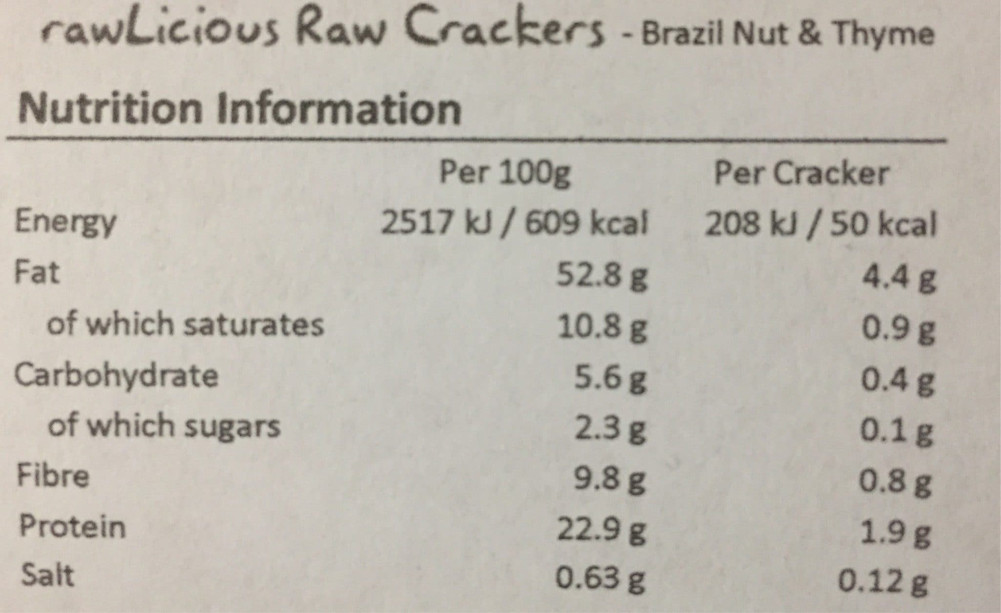 Rawlicioud Rawlicious Brazil Nut Crackers 150G packshot