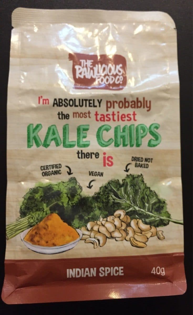 Open Food Facts Kale chips Indian spice packshot