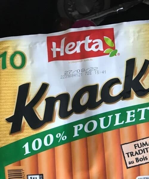 Herta Knacki volaille packshot