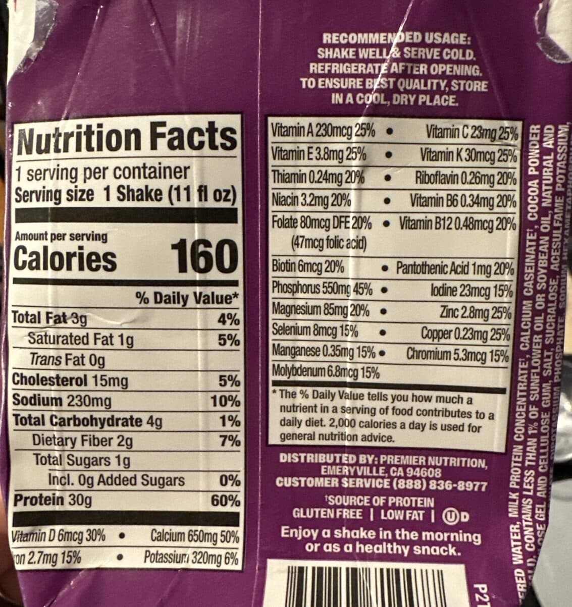 premier protein Chocolate Protein Shake packshot