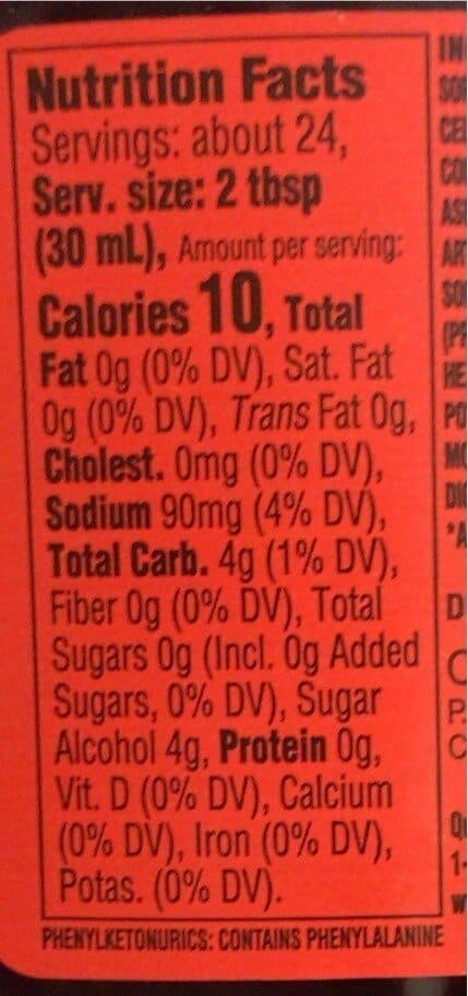Mrs. Butterworth's Sugar Free Syrup packshot