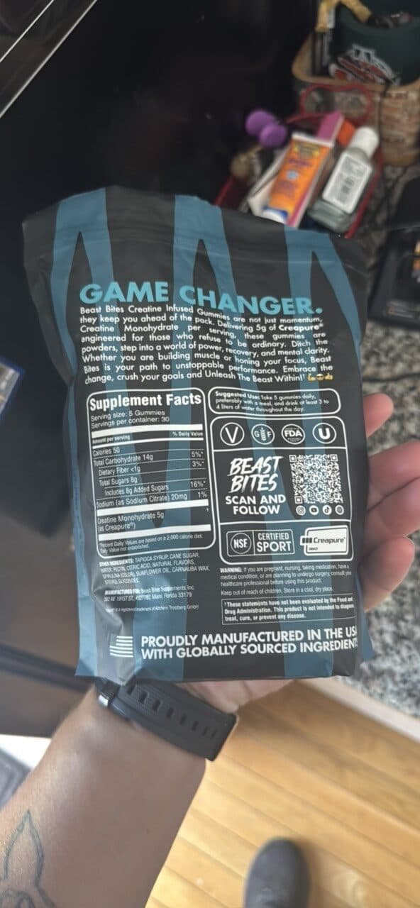 BEAST BITES BEAST BITES CREATINE INFUSED GUMMIES packshot