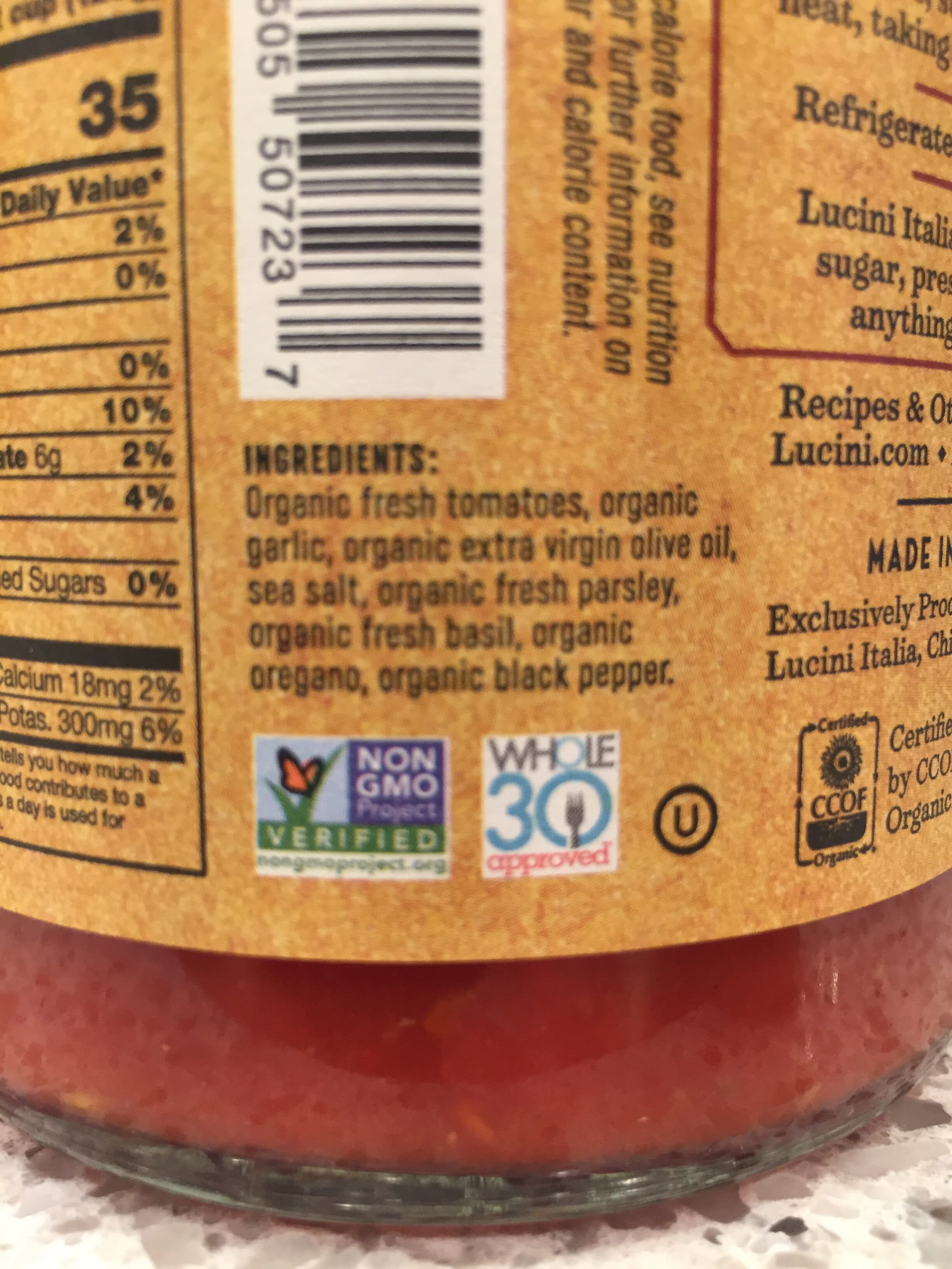 Lucini Organic Roasted Garlic packshot