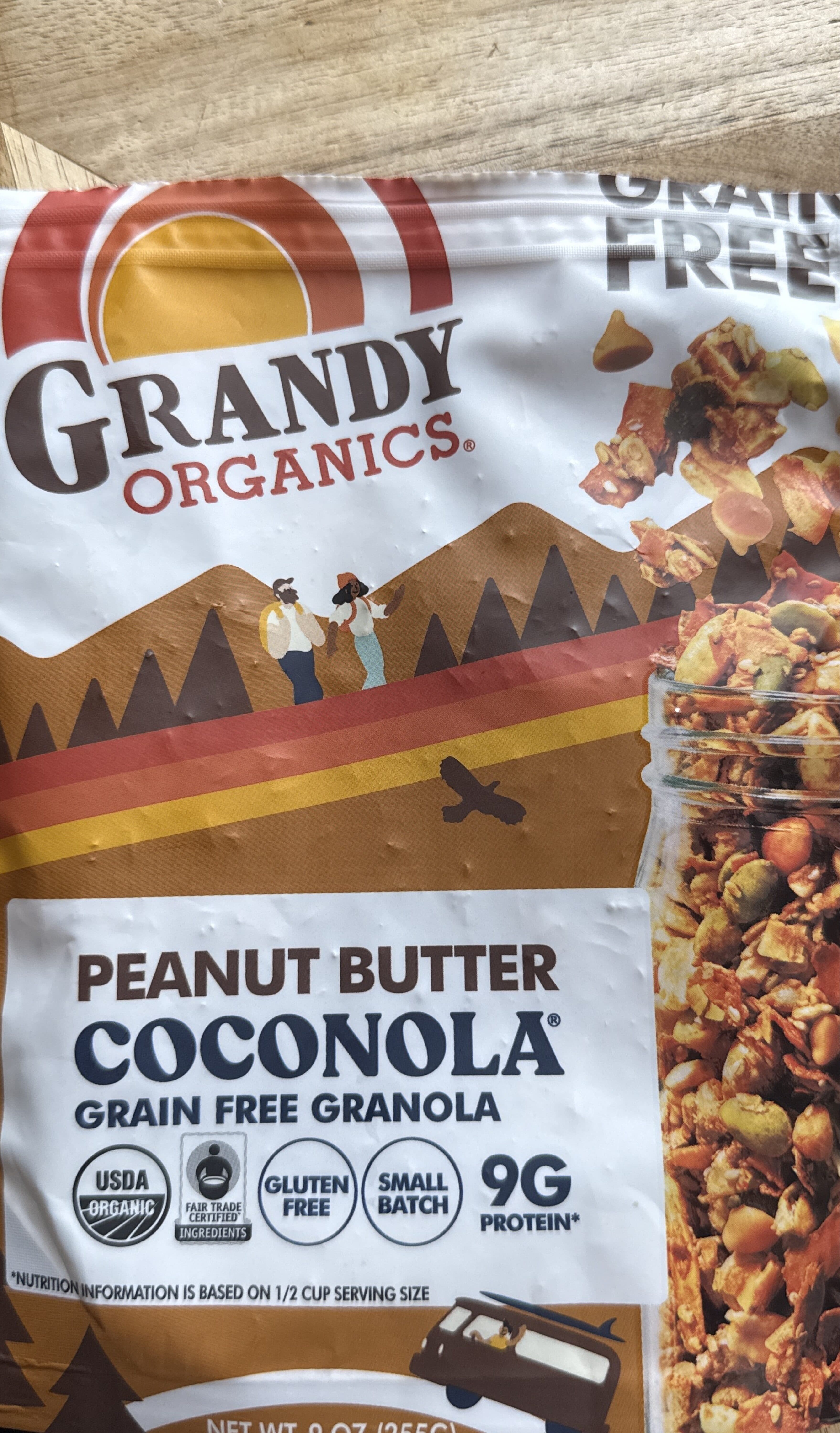 Grandy Organics Dark Chocolate Sea Salt Granola packshot