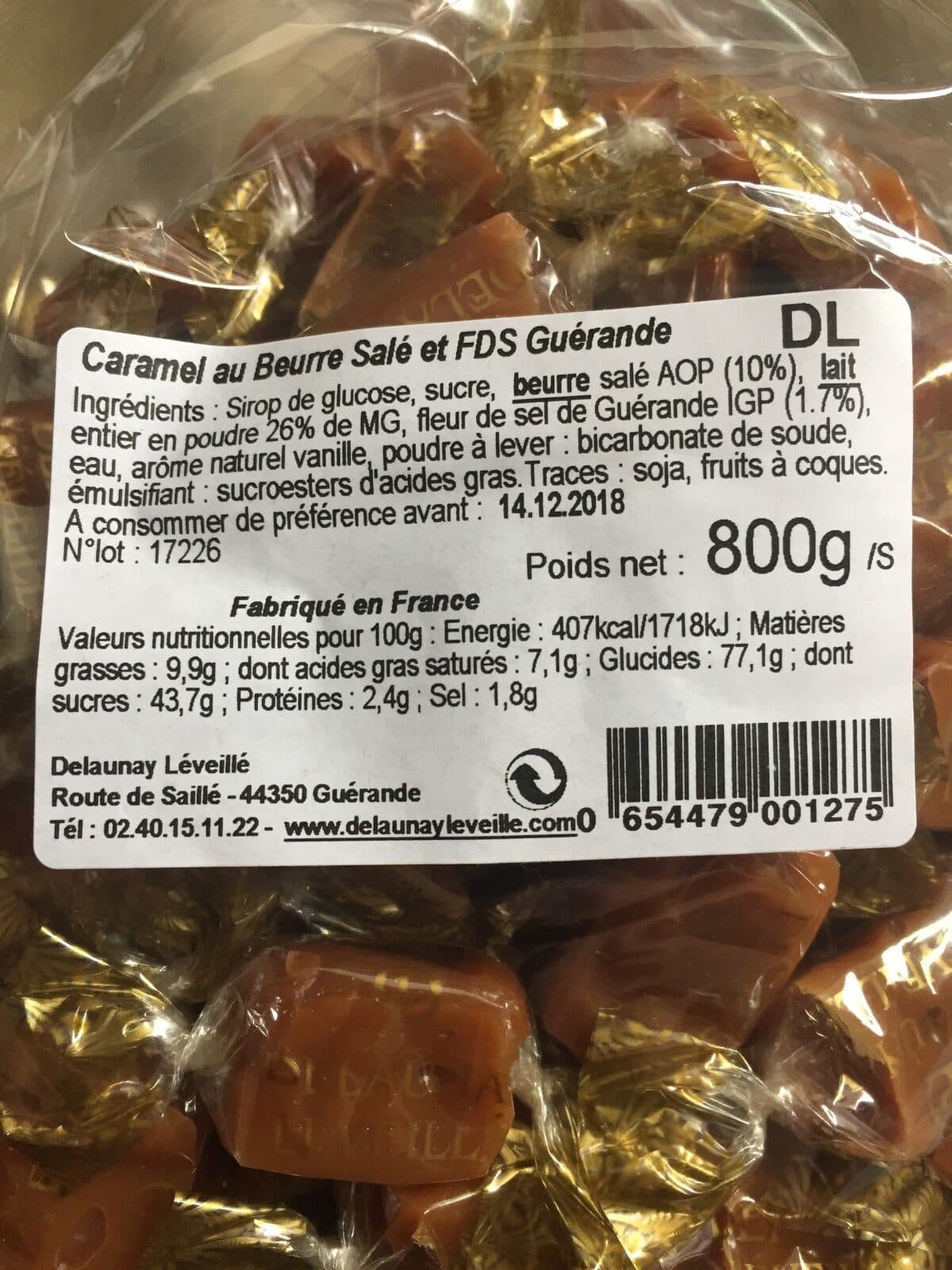 Delaunay Léveillé Caramels au beurre salé de guerande packshot